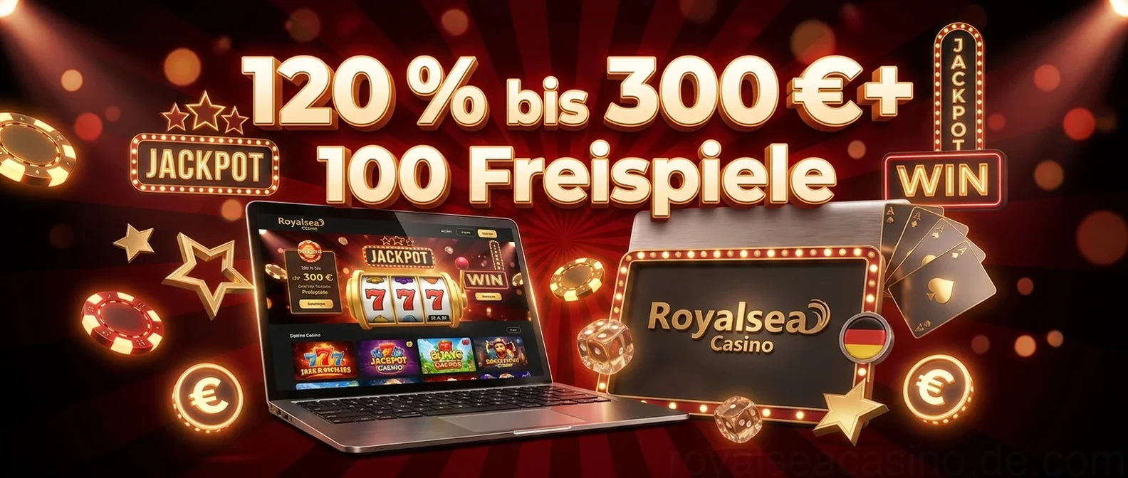 120 % bis 300 €+ 100 Freispiele